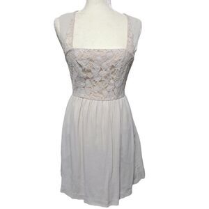 Urban Outfitters Cooperative Square Neck Lace Sleeveless Dress With Pockets Sz 2